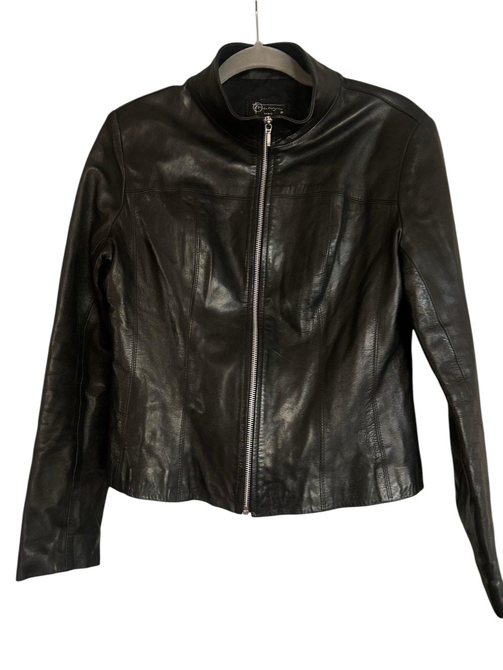 Manigance Paris Vintage Black Genuine Leather Jacket Size M